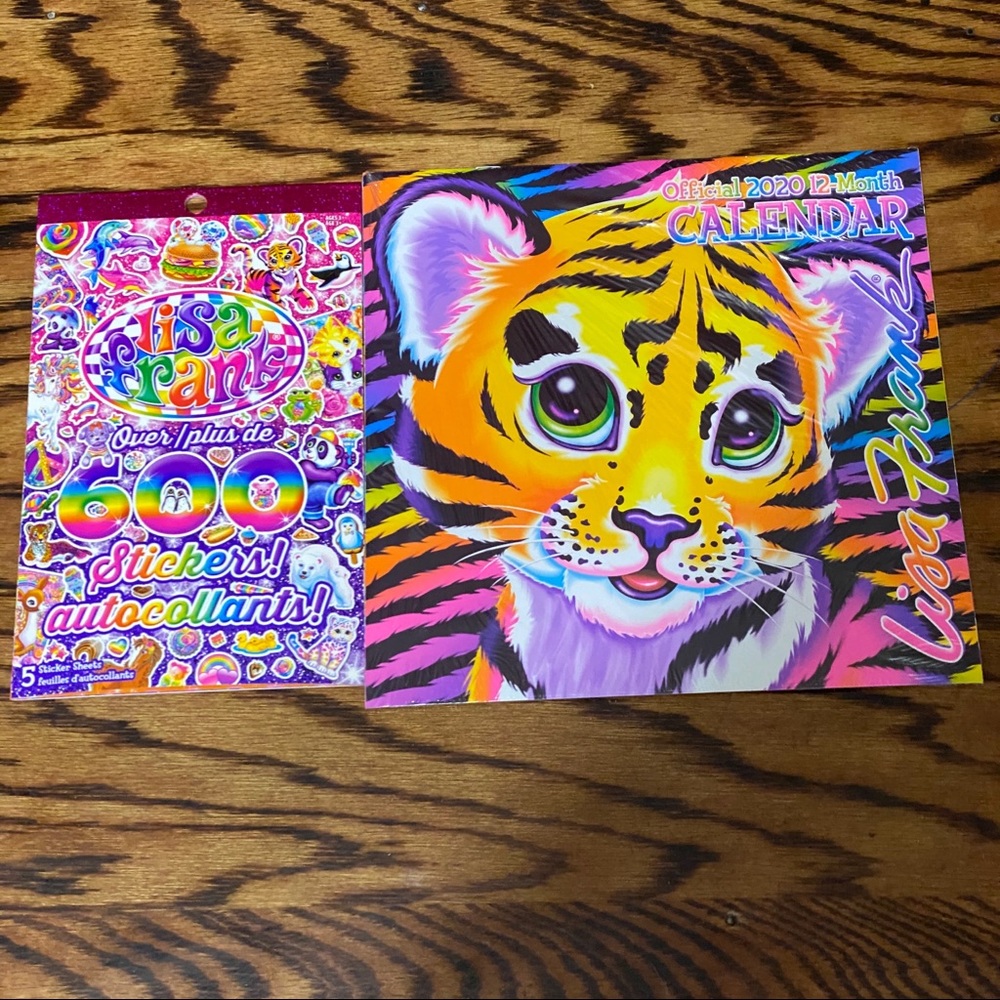 Lisa Frank 600 Stickers Book & 2020 Calendar